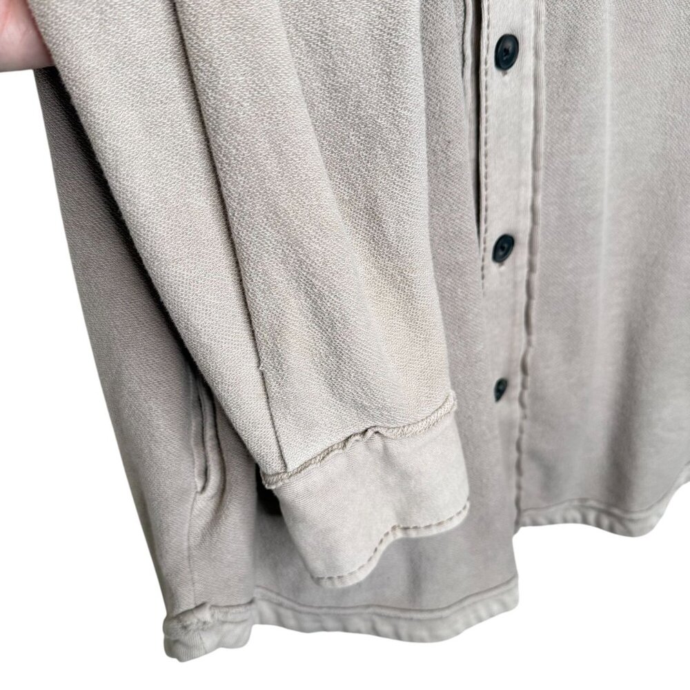 Cleo + Wolf Shirt Jacket Mineral Grey Relaxed Fit, M - Picture 6 of 11